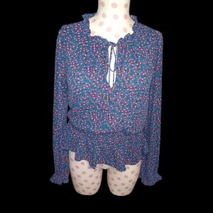 Socialite Blue Floral Blouse